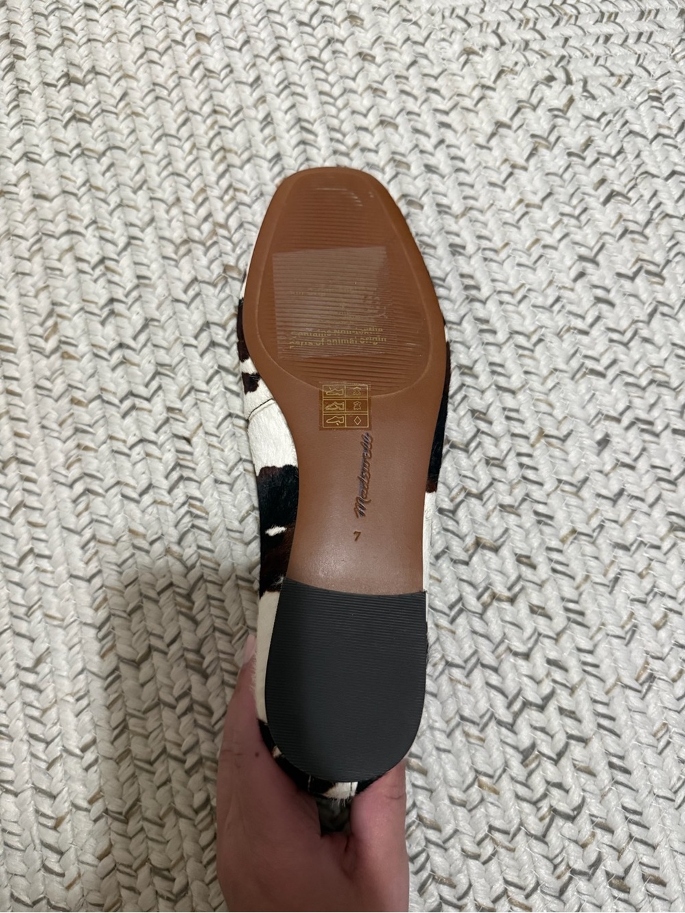 NEW Madewell The Mylie Ballet Flat in Dark Carob Multi (Cow Print Haircalf) - Picture 14 of 14